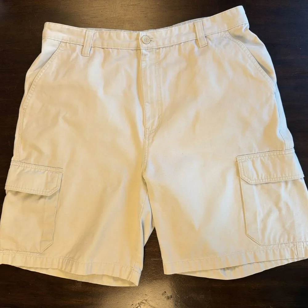 VTG Chaps Ralph Lauren Stone Cargo Shorts W36 Y2K Skater Street Gorpcore Dad